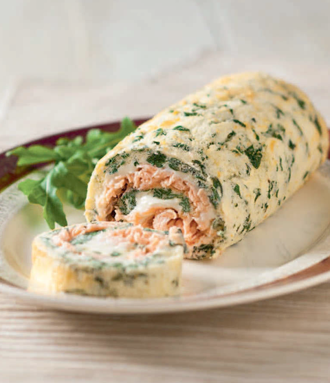 Spinach and salmon roulade - Recipes - Snowflake